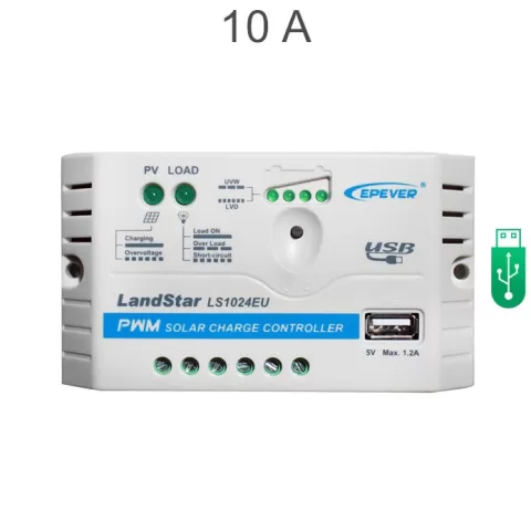 شارژ کنترلر 10A و 24V مدل LS1024E/EU سری PWM برند EPEVER